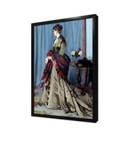 Portrait of Madame Gaudibert C Monet Çerçeveli Mdf Tablo