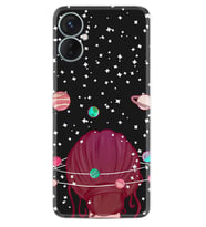 Tecno Spark 9T Kılıf Resimli Desenli Baskılı Silikon Space Woman 1311