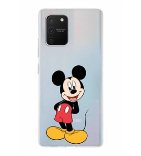 Samsung Galaxy A91  Kapak Mickey Mouse Tasarımlı Şeffaf Silikon Kılıf