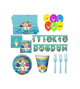 Çıtıpıtıstore Baby Shark 8 Kişilik Parti Seti