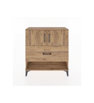 Arges Şifonyer 2 Raflı Tek Çekmeceli 2 Kapaklı 88x30x96 Çam-Çam
