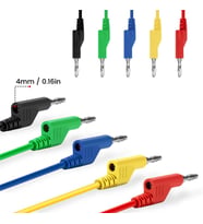 Ayt P1036 5 Renk 1 Metre 1000 Volt 19 AmperMultimetre Test Uçları Kablo Kiti Prob