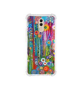 PrintiFy Huawei Mate 20lite ile Uyumlu Düşlerin Dansı Serisi Folklorik Bahçe Tasarımlı Uv Baskılı Köşe Korumalı Antişok Kılıf