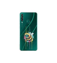 Huawei Y6P ile uyumlu Splash arı tasarımlı şeffaf silikon kılıf