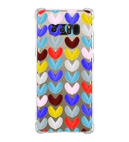 PrintiFy Samsung Galaxy Note 8 Uyumlu Water Color 1 Baskılı Şeffaf Köşe Korumalı Antişok Kılıf