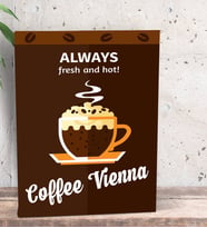 BK Gift Coffe Tasarımlı Dekoratif Mini Kanvas Tablo 15x20cm-10