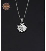 Çiçek Model 925 Ayar Saf Gümüş Telkari Kadın Kolye 201024662