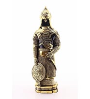 Polyester Metal Kaplama Zırhlı Cevşen Ayetli Asker Gold Biblo 3 Boyutlu 24 Cm