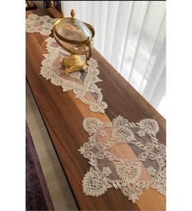 Salon Takımı 3 Parça Yemek Masası Örtüsü Sehpa Örtüsü