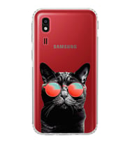 PrintiFy Samsung Galaxy A2 Core ile Uyumlu Kedi 3 Kamera Korumalı Şeffaf Kılıf