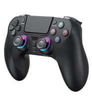 Oyun Kolu Bluetooth Oyun Kolu Pc Uyumlu Oyun Kolu Kablosuz Bağlantı Rgb Renk Modu Çift Titreşim Uzun Pil Ömrü Eksenli Sensör Turbo Hızı (Siyah)
