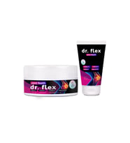 Dr.Flex Tüp+Kavanoz Vücut Masaj Kremi 1erli Set Omega3lü Kolajenli Bamya Toh.umu Ardıç ve Kuyruk Yağlı