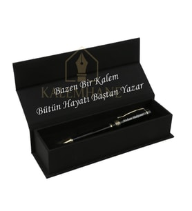 Yüksek Kalite Siyah Altın Tükenmez Kalem Kişiye Özel