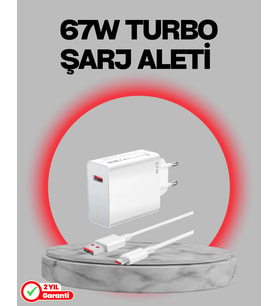 67 Watt Turbo Destekli Şarj Cihazı Honor 50 70 90 Uyumlu