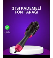 Negatif İyon Teknolojili Saç Kurutma ve Şekillendirme Fırçası
