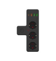Termal Akım Korumalı 3 Adet Soket,3 Adet USB ve 1 Adet Type-C Girişli 20w Priz Model 3397 (5343)