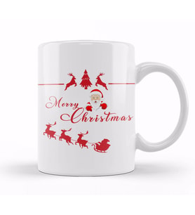 Yılbaşı Yeni Yıl Konseptli Merry Christmas Kupa Bardak Porselen