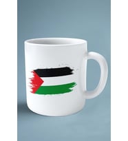 Tanem Filistin Palestine Bayrak Baskılı Kupa Bardak Çift Taraflı Kişiye Özel Model 7