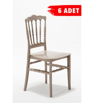 6 Adet Miray Cappucino Sandalye / Balkon-Bahçe-Mutfak