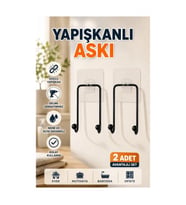 Yapışkanlı Çok Amaçlı Askı 2 Adet Ev Mutfak Banyo Düzenleyici