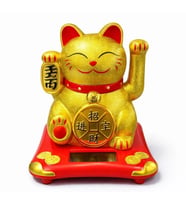 Güneş Enerjili Sallanan Şans Kedisi - Maneki Neko Alk4524