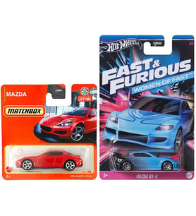 2 Araç Mazda RX 8 Set - Hot Wheels & Matchbox (1/64) Fast & Furious - Women of Fast