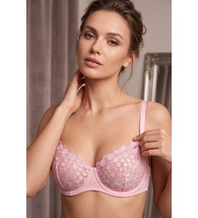 Pembe Balenli Dantelli Sütyen TM1413 — Beden: 75B