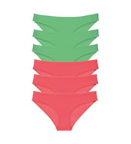 Mulvxbrf Brf02 6 Adet Eko Set Likralı Kadın Slip Külot Yeşil Fuşya (Mulvix)