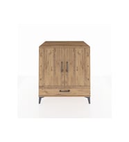 Kronos Şifonyer 3 Raflı Tek Çekmeceli 2 Kapaklı 88x59x96 Çam-Çam