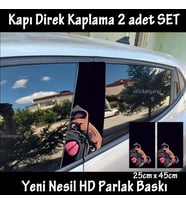 sevimli yavru köpek folyo - 2kapı için 2adet sticker kaplama - tuning modifiye