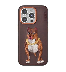 iPhone 14 Pro Max Perma Desenli Kapak - Kahverengi