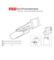 Biye Çift Kıvırma Klorat(Etek) Apara 45x13mm / APR 13-R