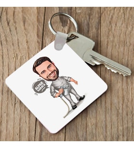 Kişiye Özel Boyacı Erkek Karikatürlü Anahtarlık