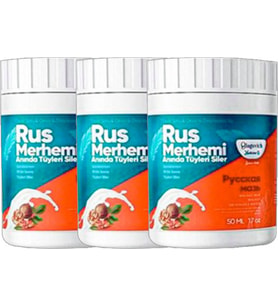 Glegnd Turquoise Tüylere Krem 3 Adet Ceviz & Ceviz Sütü Russ Merhemi 50 ml