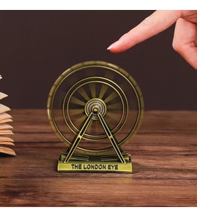 Vintage Metal İngiltere London Eye Biblo Antik Bronz 10 cm