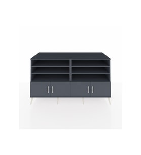 Kronos Konsol 6 Raflı 4 Kapaklı 176x59x99 Antrasit-Antrasit/Çam