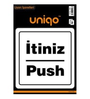 CREA UNIQO UYARI ETİKETİ - İTİNİZ PUSH 2'Lİ  1408