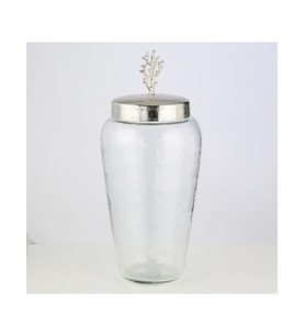 Vitale Mercan Kapaklı Küp Silver 21*48 cm