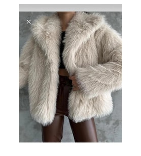 Yumuşak Dokunuşlu Oversize Premium Kürk Peluş Mont KREM