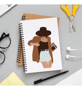 Kız Karakter Tasarımlı Defter