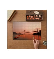Ting Kau Köprüsü Tasarımı 240 parça Ahşap Puzzle Ahşap Kutuda MP01465