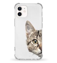 Apple iPhone 12 Uyumlu Darbe Emici Antişok  Kapak Catface Tasarımlı Silikon Şeffaf Kılıf