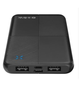 S-link IP-G12N 10000mAh Micro+Usb+ Type-C Giriş+Çıkış Siyah Taşınabilir Pil Şarj Cihazı Powerbank