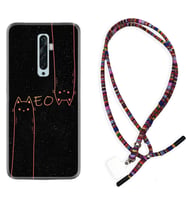 Oppo Reno 2Z 4 Lite 4 Pro 5 6 7 A31 Kılıf Boyun Asklı Rasta Silikon Meow 1657
