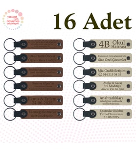 A Kahve & Sütlü Kahve, Macera Gezisi Grubuna Veda Anısı 16’lı Set, İsim Yazılı Anlamlı Hediyelik