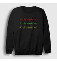 Presmono Unisex Siyah Time Film Geleceğe Dönüş Back To The Future Sweatshirt 243610tt