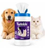 Twinkle Kedi Köpek Islak Mendil 50 Adet - Pati Tüy Kulak ve Göz Çevresi Temizliği - Alkolsüz Parabensiz Hijyenik Mendil