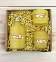 BK Gift Kişiye Özel İsimli DTF Anne Temalı Sarı Kahve Fincanı & Kolonya & Mum Hediye Seti-1, Anneye Hediye, Anneler Günü Hediyesi