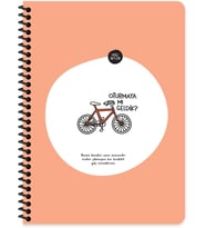 Hisli Şeyler Çizgili Spiralli Stickerli Defter Oturmaya Mı Geldik? 16,5x22,5