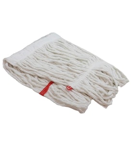 Dar Yedek Islak Mop Paspas Ucu Başlığı Püskül -17 Cm. -Pamuklu -350 Gram. -Beyaz - 5 Adet
